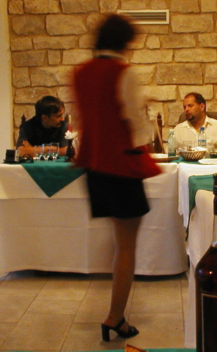 one legged waitress